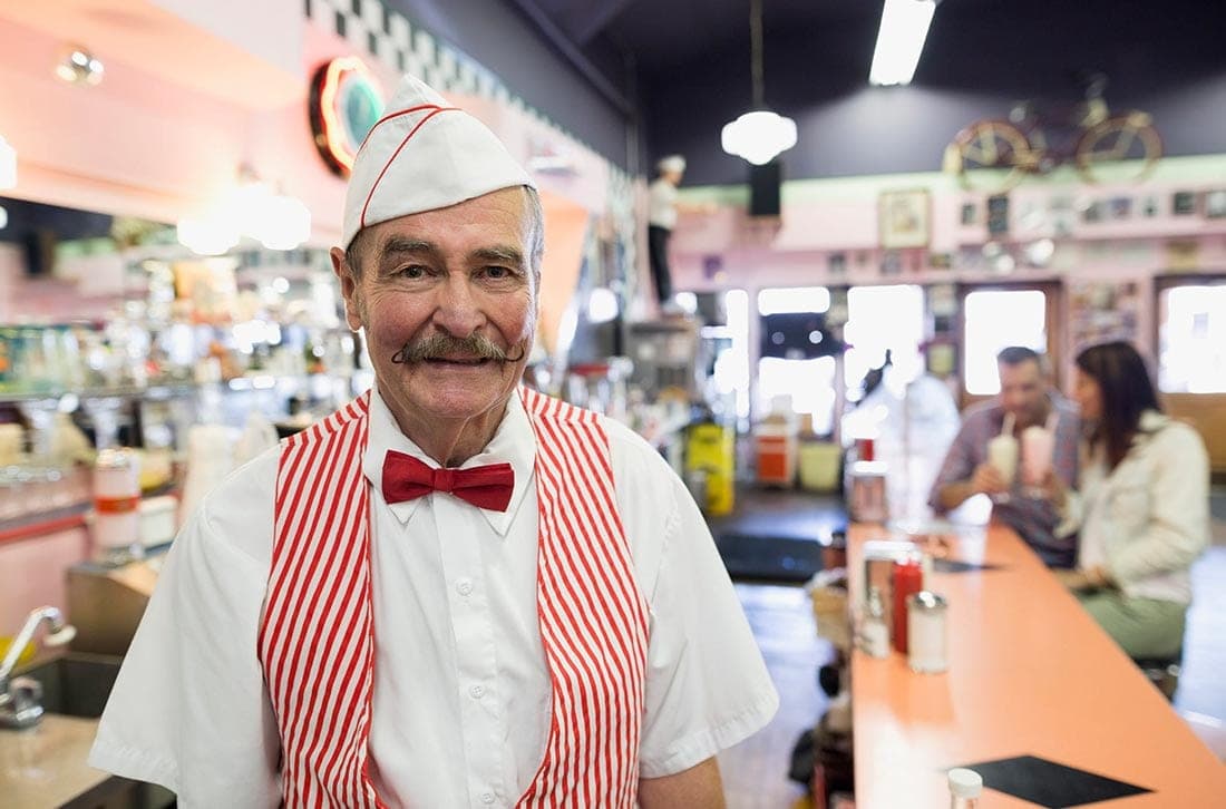 Behind the counter
